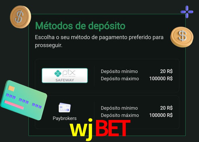 O cassino wjbet oferece uma grande variedade de métodos de pagamento
